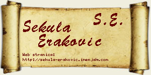 Sekula Eraković vizit kartica